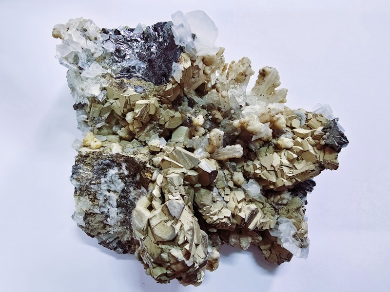 Especímenes de minerales industriales